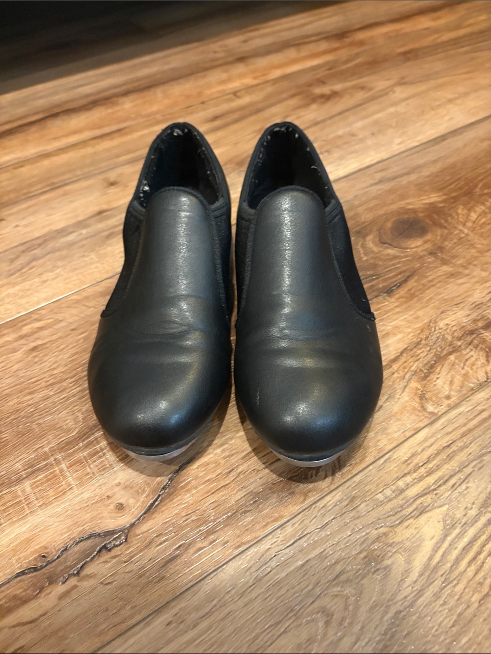 Revolution Black Women's Slip-On Tap Shoes